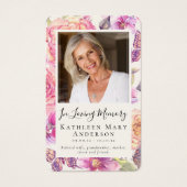 記念写真フローラ葬儀祈りの言葉カード (正面)