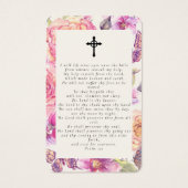 記念写真フローラ葬儀祈りの言葉カード (裏面)