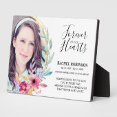 記念写真プラーク |ワテカラーフラワーフレーム フォトプラーク (側面)