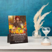 記念写真プラーク |秋の素朴秋 フォトプラーク (側面)