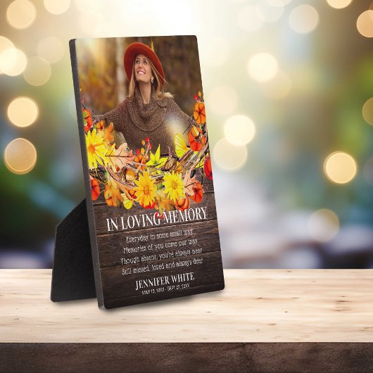 記念写真プラーク |秋の素朴秋 フォトプラーク