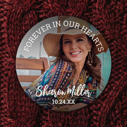 記念写真ボタン「永遠に私たちのハート内」 缶バッジ