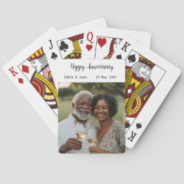 記念写真モダンポーカーカード白 トランプ