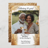 記念写真モダン招待状白 招待状 (正面/裏面)