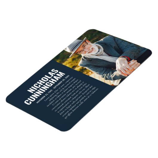 記念写真モダン祈りの言葉カード記念 マグネット (左側)