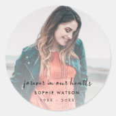 記念写真モダン葬スタイリッシュ祭 ラウンドシール (正面)