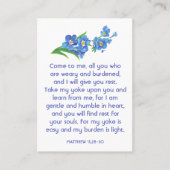 記念写真忘れ祈りの言葉 – 庭ではない花 名刺 (正面)