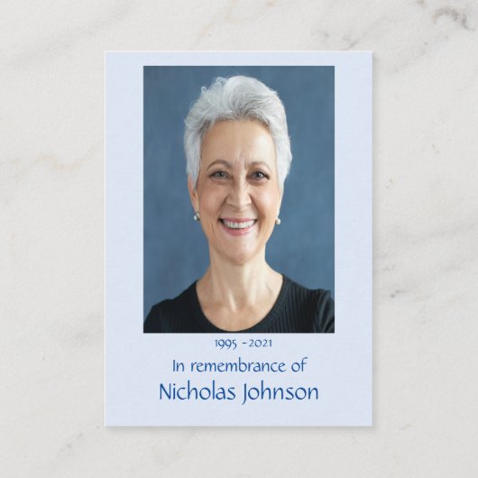 記念写真忘れ祈りの言葉 – 庭ではない花 名刺 (裏面)