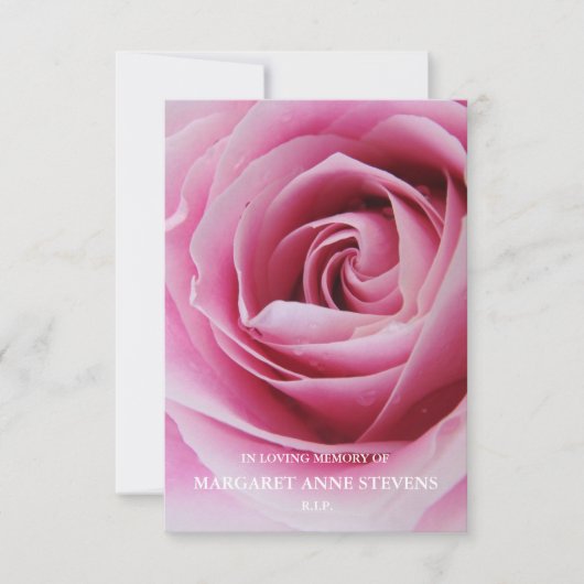 記念写真悔やみや弔慰葬儀サンキューカード 招待状 (正面)