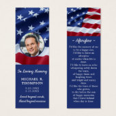 記念写真愛国的葬儀祈りの言葉しおり (正面&裏面)