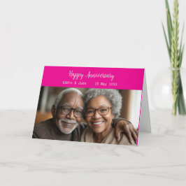 記念写真折り畳み記念日カードピンク 招待状