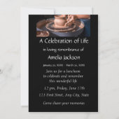 記念写真招待状陶芸陶磁粘土 招待状 (裏面)