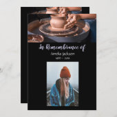 記念写真招待状陶芸陶磁粘土 招待状 (正面/裏面)