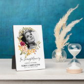 記念写真斑水彩バラ金ゴールド枠 フォトプラーク (側面)