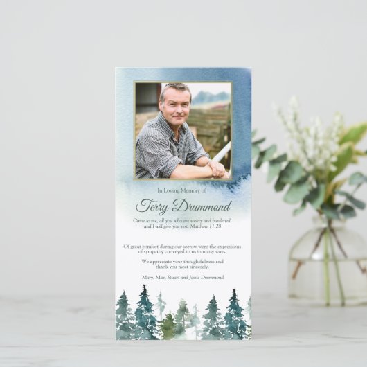 記念写真森葬式 サンキューカード (スタンド正面)