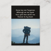 記念写真歩くハイキングハイカーハイキング 名刺 (正面)