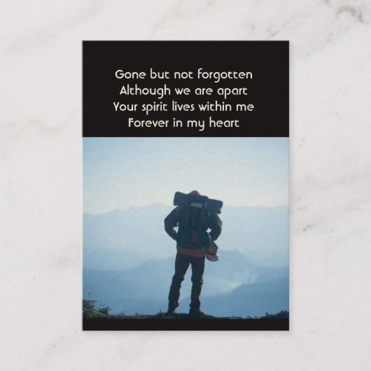 記念写真歩くハイキングハイカーハイキング 名刺 (正面)