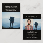 記念写真歩くハイキングハイカーハイキング 名刺 (正面/裏面)