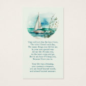 記念写真海帆船葬式祈りの言葉カード (裏面)