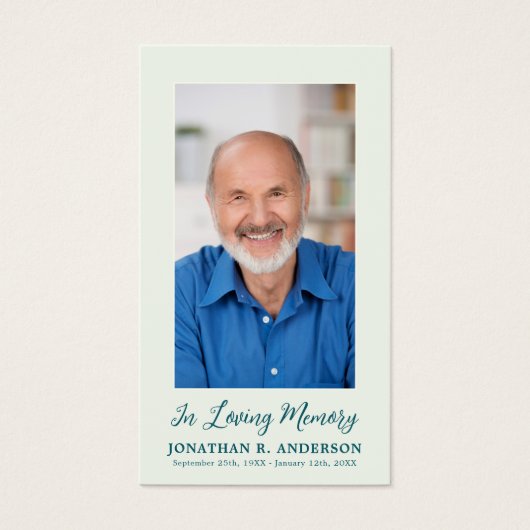 記念写真海帆船葬式祈りの言葉カード (正面)