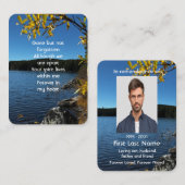 記念写真湖樹木ポケット記念 名刺 (正面/裏面)