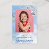 記念写真祈りの言葉かわいい小さなネズミの子ども 名刺 (裏面)