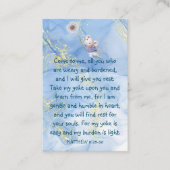 記念写真祈りの言葉かわいい小さなネズミの子ども 名刺 (正面)