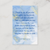 記念写真祈りの言葉かわいい小さなネズミの子ども 名刺 (正面)