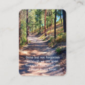 記念写真祈りの言葉ウォークフォレストツリーワイルド 名刺 (正面)