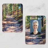 記念写真祈りの言葉ウォークフォレストツリーワイルド 名刺 (正面/裏面)