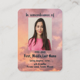 記念写真祈りの言葉クリスチャン天国 名刺