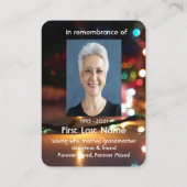 記念写真祈りの言葉クリスマスライト 名刺 (裏面)