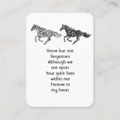 記念写真祈りの言葉グラフィックアートウマ 名刺 (正面)