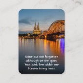 記念写真祈りの言葉ケルン大聖堂ドイツ 名刺 (正面)