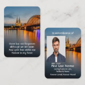 記念写真祈りの言葉ケルン大聖堂ドイツ 名刺 (正面/裏面)