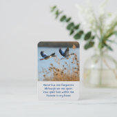 記念写真祈りの言葉ゲーゼ湖鳥 名刺 (スタンド正面)