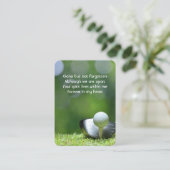 記念写真祈りの言葉ゴルファーゴルフコースゴルフ 名刺 (スタンド正面)