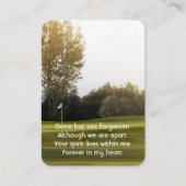記念写真祈りの言葉ゴルファーGolf Course Golf B 名刺 (正面)