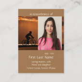 記念写真祈りの言葉サイクリングサイクリング自転車事業 名刺 (裏面)