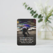 記念写真祈りの言葉サイクリングバイクもしくは自転車に乗る人自転車 名刺 (スタンド正面)