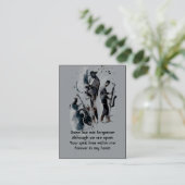 記念写真祈りの言葉ジャズバンド音楽 名刺 (スタンド正面)