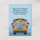 記念写真祈りの言葉スクールバスドライバー 名刺 (正面)