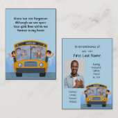 記念写真祈りの言葉スクールバスドライバー 名刺 (正面/裏面)