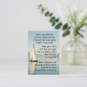 記念写真祈りの言葉セーラーセーリングセーリングボート 名刺 (スタンド正面)