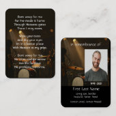 記念写真祈りの言葉ドラマー・ドラムズバンドクリスチャン 名刺 (正面/裏面)