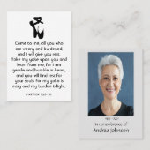 記念写真祈りの言葉バレエスリッパーズダンサー 名刺 (正面/裏面)