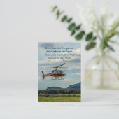 記念写真祈りの言葉パイロットヘリコプ飛んでいるタ 名刺 (スタンド正面)