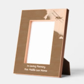 記念写真祈りの言葉パイロット空飛んでいる機 レーザー彫刻フレーム (左)