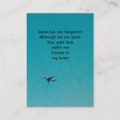 記念写真祈りの言葉パイロット空飛んでいる機 名刺 (正面)