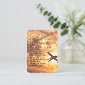 記念写真祈りの言葉パイロット飛行機武飛んでいる新 名刺 (スタンド正面)